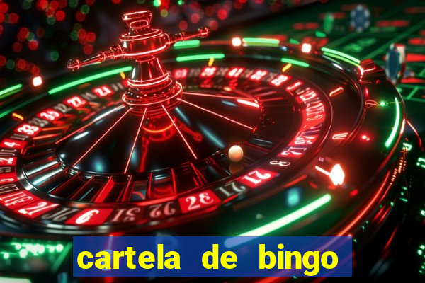 cartela de bingo pra imprimir